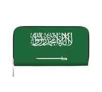 GaxfjRu Flag of Saudi Arabia Print Small Leather Wallet for Women, Ladies Credit Card Holder Women's Pocket Purse