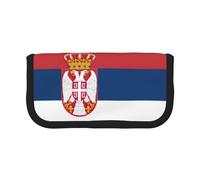 GaxfjRu Flag of Serbia Cute Dot Canvas Pencil Pouch Organized Storage for Picnics & Daily Use Makeup Pouch, Pencil Holder