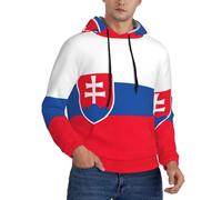 GaxfjRu Flag of Slovakia hoodies for men uk,essentials hoodie,mens clothes,men's hoodies,drawstring hoodies kangaroo pockets Black