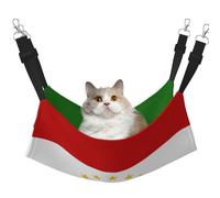 GaxfjRu Flag Of Tajikistan Adjustable Cat Bed Hammock Perch For Window, Cozy Velvet Pet Sleeper And Lounge For Kittens