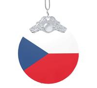GaxfjRu Flag Of The Czech Republic Xmas Home Decorations Ornaments, Hanging Christmas Tree Gift Pendant For Holiday Cheer