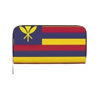 GaxfjRu Flag of the Kingdom of Hawaii print Men's Vintage Look Leather Long Wallet Checkbook Wallets,Ladies Credit Card Holder