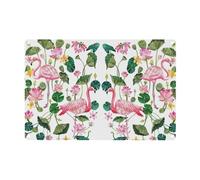 GaxfjRu Flamingo Bird Round Leaves Metal Sign,Vintage Wall Decor For Office,Business,Yard & Front Door,8x12 Inch Kitchen Signs