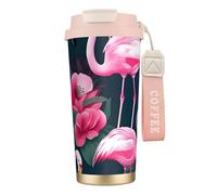 GaxfjRu Flamingo Floral Printed 20 Oz with Lid, Vacuum Insulated Stainless Steel Coffee Mug, Tumbler for Hot and Cold Drinks