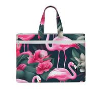 GaxfjRu Flamingo Floral Printed print Tote Bag Canvas Laptop Bag for Women Casual Work Bags for Travel, Office, College