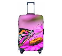 GaxfjRu Floral with Butterfly Printed Suitcase Skin, Durable Baggage Wrap, High Elasticity Travel Sleeve, for Suitcase Safety