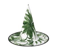 GaxfjRu Flowering Herbs And Herbaceous Plants Print Halloween Witch Hat, Witch Costume Accessory For Halloween Cosplay Party Holiday Decoration 3pcs