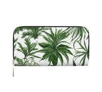 GaxfjRu Flowering Herbs and Herbaceous Plants Print Small Leather Wallet for Women, Ladies Credit Card Holder Women's Pocket Purse