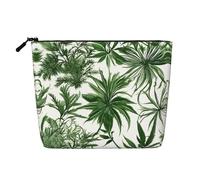 GaxfjRu Flowering Herbs and Herbaceous Plants print Travel Makeup Bag Toiletry Bag akeUp Purse Pouch with Zipper Makeup Organizer for Women, Black, One Size