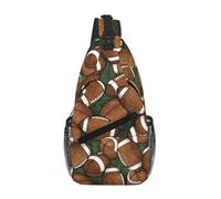GaxfjRu Football Green print Small Sling Backpack Crossbody Sling Bag, Chest Bag Daypack Fanny Pack for Outdoors