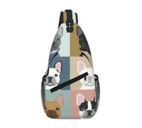 GaxfjRu french bulldog Crossbody Sling Bag Men Women, Casual Shoulder Backpack, Chest Daypack Satchel for Hiking Travel