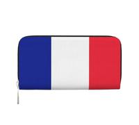 GaxfjRu French Flag Print Small Leather Wallet for Women, Ladies Credit Card Holder Women's Pocket Purse