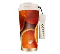 GaxfjRu Fresh Orange Fruit 20 Oz with Lid, Vacuum Insulated Stainless Steel Coffee Mug, Tumbler for Hot and Cold Drinks
