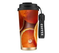 GaxfjRu Fresh Orange Fruit 20 Oz with Lid, Vacuum Insulated Stainless Steel Coffee Mug, Tumbler for Hot and Cold Drinks