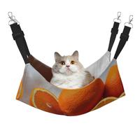 GaxfjRu Fresh Orange Fruit Adjustable Cat Bed Hammock Perch For Window, Cozy Velvet Pet Sleeper And Lounge For Kittens