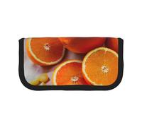 GaxfjRu Fresh Orange Fruit Cute Dot Canvas Pencil Pouch Organized Storage for Picnics & Daily Use Makeup Pouch, Pencil Holder