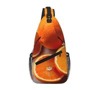GaxfjRu Fresh Orange Fruit print Crossbody Bag for Women Men Sling Bag for Travel Hiking Crossbody Sling Backpack