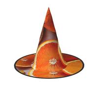 GaxfjRu Fresh Orange Fruit Print Halloween Witch Hat, Witch Costume Accessory For Halloween Cosplay Party Holiday Decoration 3pcs