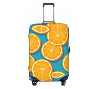 GaxfjRu Fresh Orange Fruit Print Suitcase Cover Protector Travel Luggage Cover Suitcase Washable Baggage Covers Anti-Scratch