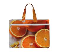 GaxfjRu Fresh Orange Fruit print Tote Bag Canvas Laptop Bag for Women Casual Work Bags for Travel, Office, College