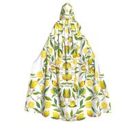 GaxfjRu Fresh Tropical Lemons Hooded Cloak - Halloween Short Medieval with Hood Full Length Hooded Halloween Costume for Women Men