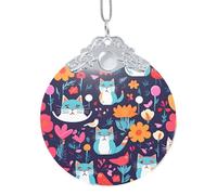 GaxfjRu Funny Cats Birds And Flowers Xmas Home Decorations Ornaments, Hanging Christmas Tree Gift Pendant For Holiday Cheer