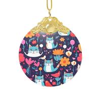 GaxfjRu Funny Cats Birds And Flowers Xmas Home Decorations Ornaments, Hanging Christmas Tree Gift Pendant For Holiday Cheer