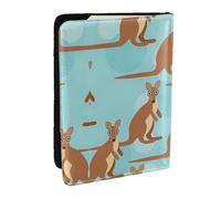 GaxfjRu Funny for Kangaroo Zoo Print Passport Holder Cover Wallet forTraveling, Travel Organizer Credit Cards Case Passport Book