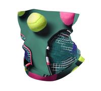 GaxfjRu Funny Tennis Racquets and Tennis Balls print Cooling Multi Use Neck Gaiter Men's and Women's Summer Face Mask for Working, Running Sports