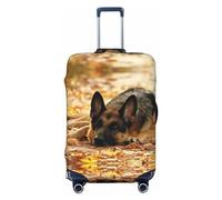 Gaxfjru German Shepherd Dog Print Travel Luggage Cover Suitcase Cover Protector Suitcase Washable Baggage Covers Anti-Scratch