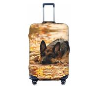 Gaxfjru German Shepherd Dog Print Travel Luggage Cover Suitcase Cover Protector Suitcase Washable Baggage Covers Anti-Scratch