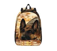GaxfjRu German Shepherd Dog Water-Resistant Backpack - Laptop-Friendly Bookbag for Men - Versatile Travel Backpack with High Capacity