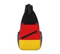 GaxfjRu germany flag Crossbody Sling Bag Men Women, Casual Shoulder Backpack, Chest Daypack Satchel for Hiking Travel