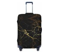 GaxfjRu Gold Black Wallpaper Print Suitcase Cover Protector Travel Luggage Cover Suitcase Washable Baggage Covers Anti-Scratch