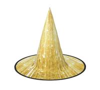 GaxfjRu Gold Bling Print Witch Hat For Women, Cute Halloween Costume Accessories, Adult Witches Hat With,Cosplay & Dress Up