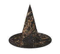 GaxfjRu Gold Marble Print Witch Hat For Women, Cute Halloween Costume Accessories, Adult Witches Hat With,Cosplay & Dress Up