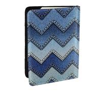 GaxfjRu Gradient Blue Denim Print Passport Holder Cover Wallet forTraveling, Travel Organizer Credit Cards Case Passport Book