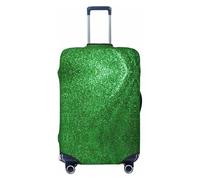 GaxfjRu Green Sequin Sparkle Print Suitcase Cover Protector Travel Luggage Cover Suitcase Washable Baggage Covers Anti-Scratch
