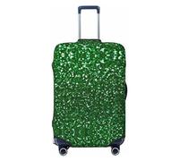 Gaxfjru Green Sequin Sparkle Print Travel Luggage Cover Suitcase Cover Protector Suitcase Washable Baggage Covers Anti-Scratch