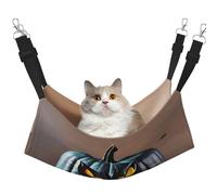 GaxfjRu Halloween Bat Pumpkin Adjustable Cat Bed Hammock Perch For Window, Cozy Velvet Pet Sleeper And Lounge For Kittens