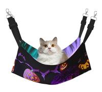 GaxfjRu Halloween Carnival Party Adjustable Cat Bed Hammock Perch For Window, Cozy Velvet Pet Sleeper And Lounge For Kittens