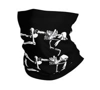 GaxfjRu Halloween Posable Skeleton Skull print Cooling Multi Use Neck Gaiter Men's and Women's Summer Face Mask for Working, Running Sports