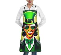 GaxfjRu Happy St Patrick'S Day Apron For Men Women Kitchen Cooking Apron With Pockets, Adjustable Bib Aprons Stain Resistant