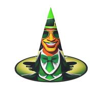 GaxfjRu Happy St Patrick'S Day Print Halloween Witch Hat, Witch Costume Accessory For Halloween Cosplay Party Holiday Decoration 3pcs