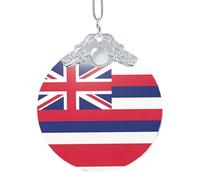 GaxfjRu Hawaii Flag Xmas Home Decorations Ornaments, Hanging Christmas Tree Gift Pendant For Holiday Cheer