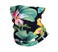 GaxfjRu Hawaiian flower print print Cooling Multi Use Neck Gaiter Men's and Women's Summer Face Mask for Working, Running Sports