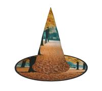 GaxfjRu Hello Autumn Print Halloween Witch Hat, Witch Costume Accessory For Halloween Cosplay Party Holiday Decoration 3pcs