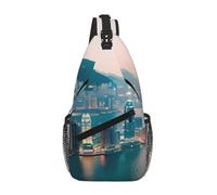 GaxfjRu Hong Kong print Crossbody Bag for Women Men Sling Bag for Travel Hiking Crossbody Sling Backpack