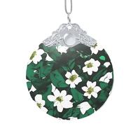 GaxfjRu Hunter Green Floral Petals Pattern Xmas Home Decorations Ornaments, Hanging Christmas Tree Gift Pendant For Holiday Cheer