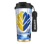 GaxfjRu Ice Hockey Art Pattern 20 Oz with Lid, Vacuum Insulated Stainless Steel Coffee Mug, Tumbler for Hot and Cold Drinks